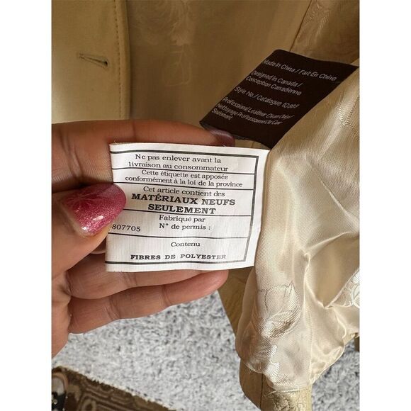 Danier Women's Ivory Leather Jacket Size L Mid-Length Casual - Picture 7 of 9